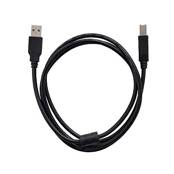 （まとめ） USBケーブル 1.5m USB2.0 ブラック ハイスピード スタンダード USB A-TYPE （オス） - USB B-TYPE （オス） AS-CAPC006 【×10セット】