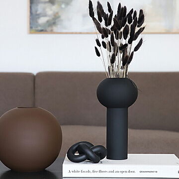 Cooee Design (クーイーデザイン) Pillar Vase (ピラーベース) 24cm ブラック/ココナッツ/サンド/ホワイト