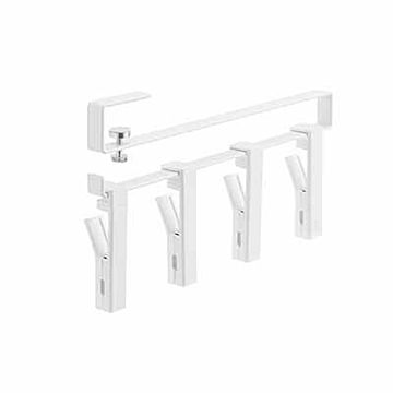 山崎実業 タワー 4連 戸棚下回転式クリップ ホワイト