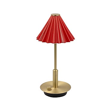 ORIGAMI LAMPポータブル ブラス レッド  テーブルランプ おしゃれ 充電式 LED 北欧 ブラス レトロ テーブルライト かわいい 卓上ライト OR