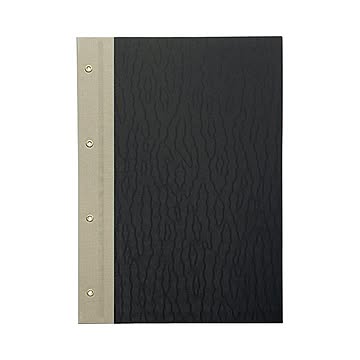 (まとめ) TANOSEE とじ込表紙 クロス貼り A4タテ 4穴 1セット（10組20枚：1組2枚×10パック）  【×10セット】