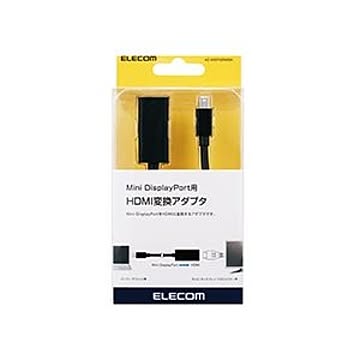 まとめエレコムminiDisplayPort変換アダプタ miniDisplayPortオス-HDMIメス ブラック AD-MDPHDMIBK1個×2セット