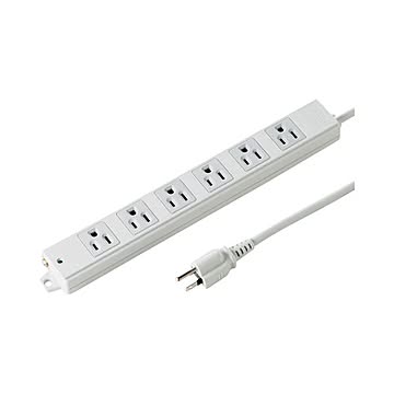 まとめサンワサプライ 工事物件タップマグネット付 3P・6個口 1.0m TAP-K6N-1 1個×2セット