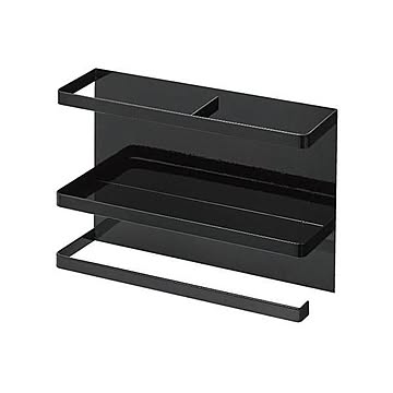 山崎実業 タワー マグネットキッチンペーパー&ラップホルダー ブラック