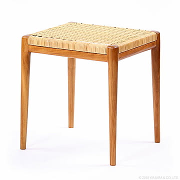 キムラ サンフラワーラタン スツール 完成品 ラタン チーク 幅40cm 座面高43cm S110WX