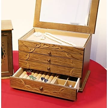 国産　Alice　ジュエリーケース 　アクセサリーケース　ジュエリーボックス　木製　日本製