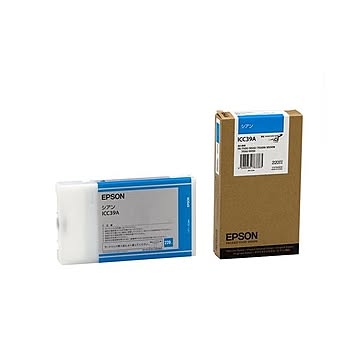(まとめ) エプソン EPSON PX-P／K3インクカートリッジ シアン 220ml ICC39A 1個  【×10セット】