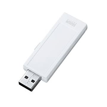 （まとめ）サンワサプライ USB2.0メモリ（4G、手書き可能） UFD-RNS4GW【×2セット】