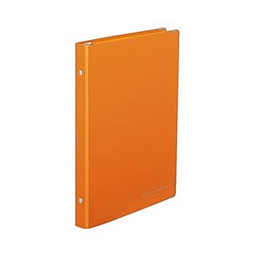 （まとめ）コクヨ バインダーノート（カラーパレット）ミドルタイプ B5タテ 布貼り 26穴 オレンジ ル-311-8 1冊【×10セット】