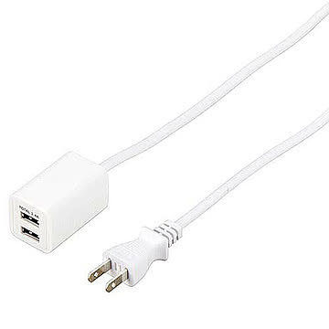 5個セット YAZAWA USBタップ2ポート2.4A2mホワイト H72022UWHX5 管理No. 4589453401184