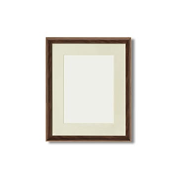 軽量水彩額縁/フレーム 【F4号/ブラウン】 壁掛けひも/UV(紫外線)カットアクリル/マット付き 化粧箱入り 8155
