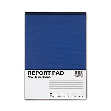 (まとめ) プラス レポートパッド B5 B罫50枚 RE-050B 1セット（10冊）  【×10セット】