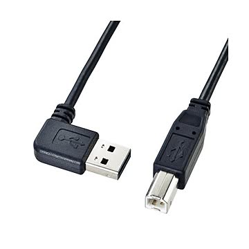 （まとめ）サンワサプライ 両面挿せるL型USBケーブル（A-B標準） KU-RL15【×5セット】