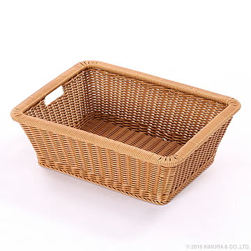サンフラワーラタン GK127PCL 脱衣カゴ 幅47cm 奥行37cm 高さ16cm 丸洗い 完成品 快適 ウォッシャブル アジアンテイスト 送料込み