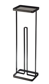 山崎実業 tower トレイ付きトイレットペーパースタンド ブラック