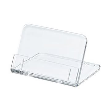 （まとめ）共栄プラスチック L型豆カード立W50×H35mm 透明 L-50-5 1パック（5個）【×50セット】