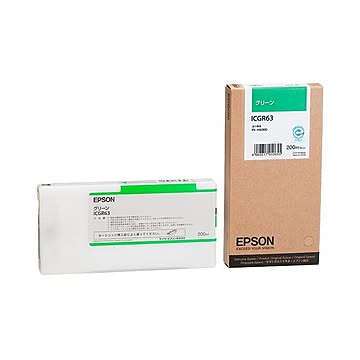 （まとめ） エプソン EPSON インクカートリッジ グリーン 200ml ICGR63 1個 ×3セット