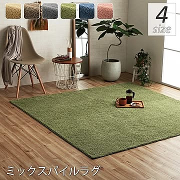 イケヒコ・コーポレーション プリーム ラグ 130×185cm グリーン 3985329