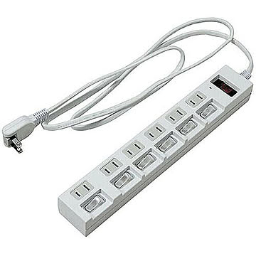 YAZAWA 個別集中スイッチ付節電タップ Y02BKS672WH 管理No. 4966307283668