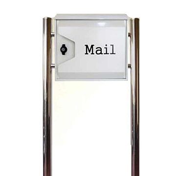 郵便ポスト 郵便受け 錆びにくい メールボックス スタンドタイプ ホワイト 白色 ステンレスポスト(white)
