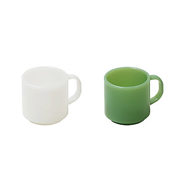 ideaco イデアコ Milk Glass  mag cup (2pcs) ミルクガラス マグカップ(2個セット) 食器 アメリカ ヴィンテージ インテリア コップ スタッキング