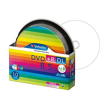 (まとめ) バーベイタム データ用DVD+R DL 8.5GB 8倍速 ワイドプリンターブル スピンドルケース DTR85HP10SV1 1パック(10枚) 【×5セット】