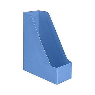 (まとめ) TANOSEEPP製ボックスファイル(組み立て式) A4タテ ブルー 1個  【×50セット】