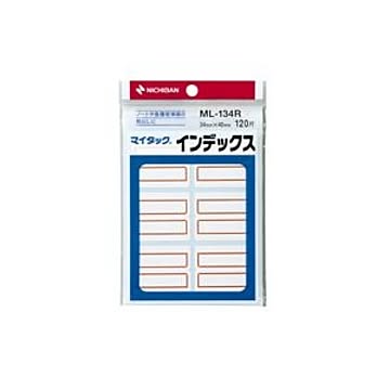 （まとめ） ニチバン マイタック(R) インデックス ML-134R 赤枠 1P入 【×10セット】