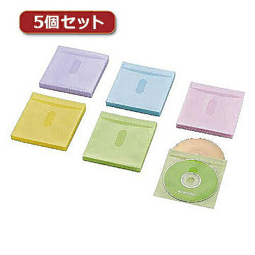 5個セットエレコム Blu-ray・CD・DVD対応不織布ケース  CCD-NIWB120ASOX5 管理No. 4589452987023