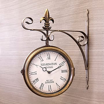 ステーションクロック　壁掛両面時計3色　ＡＫ