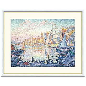 額絵 サン=トロぺの港 ポール・シニャック 52x42cm 三幸