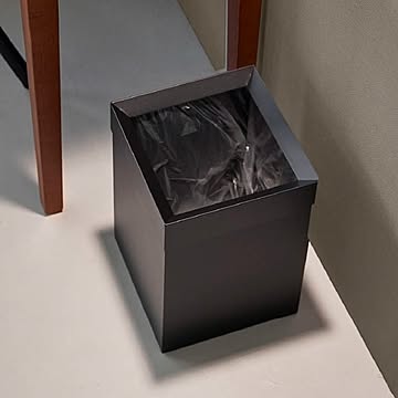 山崎実業 蓋付き/フチカバー トラッシュカン タワー 角型 14L tower