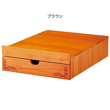 スライドテーブル型収納/キッチン収納 木製 トレー 〔キッチン 台所〕