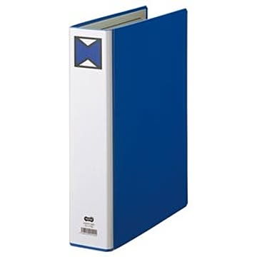 （まとめ） TANOSEE パイプ式ファイル 片開き A4タテ 500枚収容 背幅66mm 青 1冊 【×10セット】