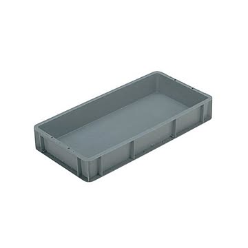 TP規格コンテナボックス 10個セット TP-361B グレー 穴無し 相互モジュール嵌合可