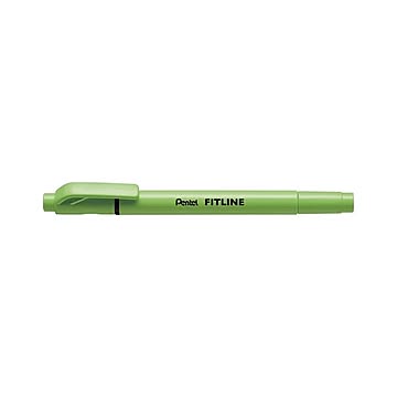 （まとめ） ぺんてる FITLINE 蛍光ペン 細字/太字 ライトグリーン 【×50セット】