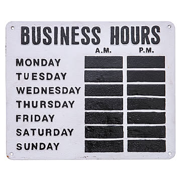 サインプレート BUSINESS HOURS 63768 (go634130)