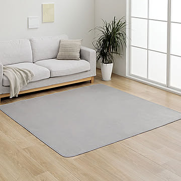 イケヒコ・コーポレーション ピオニー2 ラグ 185×185cm パールグレー