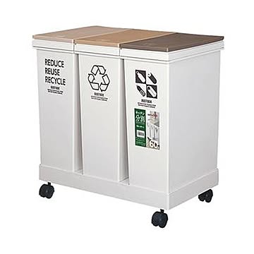 アスベル 3分別ワゴンベージュ 1台 ×3セット