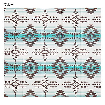 萩原 エクスキリム キリム柄クッションプレイマット ブルー 約178×196cm