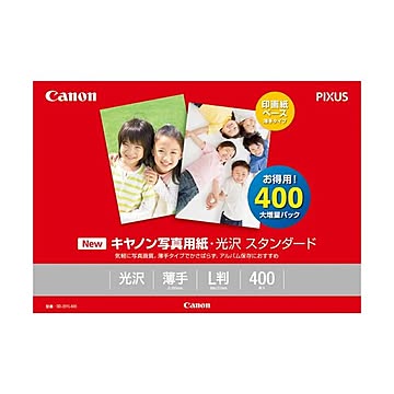 （まとめ）キヤノン 写真用紙・光沢 スタンダードSD-201L400 L判 0863C003 1冊(400枚) 【×3セット】