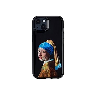 ikins 天然貝ケース for iPhone 13 真珠の耳飾りの少女 I21051i13