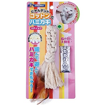 （まとめ）キャティーマンにゃんデント コットンでハミガキ スティック【×12セット】