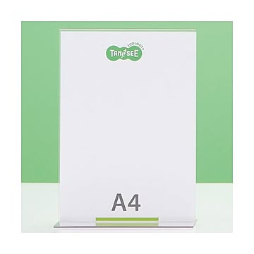 (まとめ) TANOSEE 再生PETサインスタンド 両面用 A4タテ 1個  【×30セット】