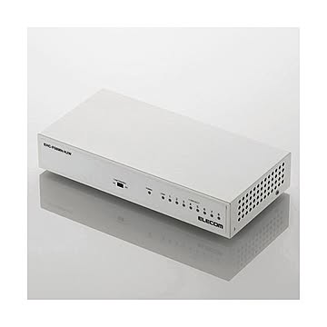 （まとめ）エレコム 100BASE-TX対応スイッチングハブ 8ポート メタル筐体 ホワイト EHC-F08MN-HJW 1台【×2セット】