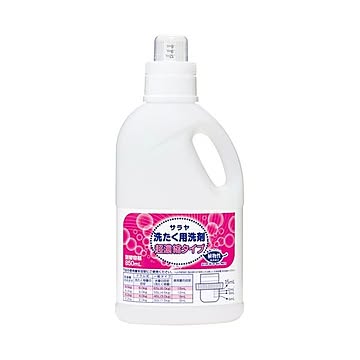 （まとめ）サラヤ 洗たく用洗剤 超濃縮タイプ詰替用空ボトル 850ml 1本【×5セット】