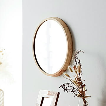 ウォールミラー Acoustic アコウスティック 完成品 AC-320 国産 約Φ34.8×奥行3cm 岩附