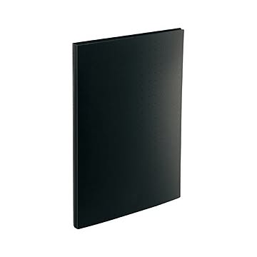 （まとめ） LIHIT LAB 名刺帳 ポケット交換タイプ A4判タテ型・30穴（ヨコ入れタイプ） 300カード 黒 【×5セット】