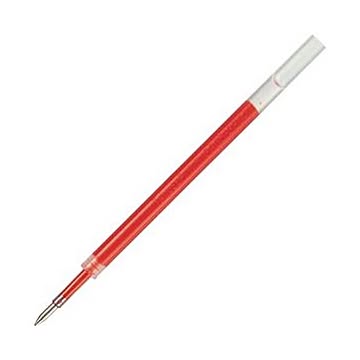 （まとめ）TANOSEE ノック式ゲルインクボールペン替芯 0.5mm 赤 1パック（5本）【×50セット】