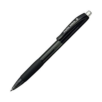 （まとめ） TANOSEE ノック式油性ボールペン（なめらかインク） 0.5mm 黒 1セット（10本） 【×5セット】